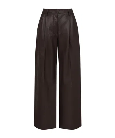 Zimmermann Belt And Loop Leather Pants In Black