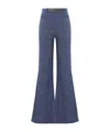 Zimmermann Belt-loop Bell Bottoms In Blue