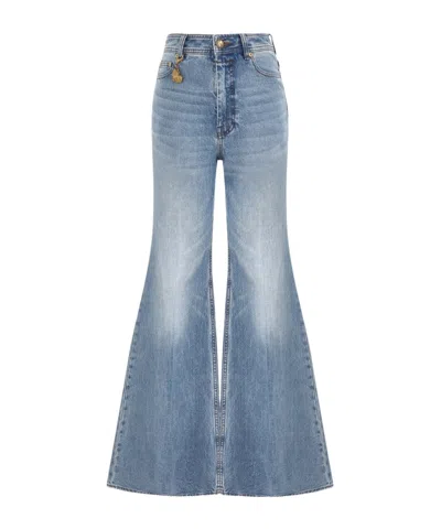 Zimmermann Belt Loop Denim Trousers In Blue