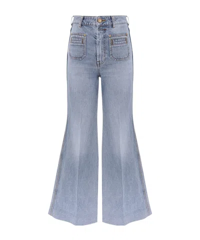 Zimmermann Belt Loop Jeans In Blue