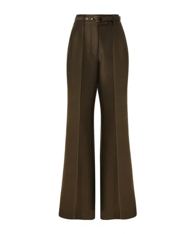 Zimmermann Belt Loop Trousers In Green