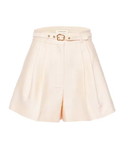 Zimmermann Belt Ring Shorts In White