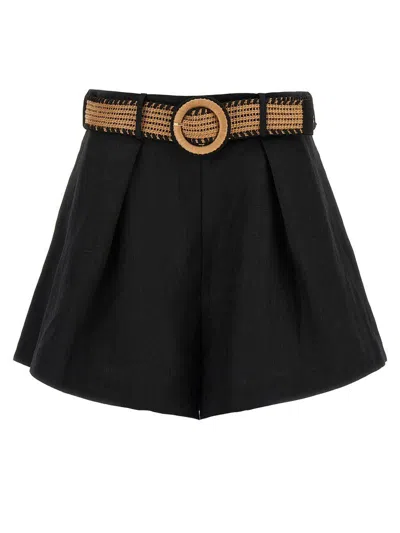 Zimmermann Belted Linen Shorts