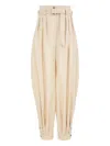 Zimmermann Belted Pleated Pants In Neutral