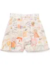 Zimmermann Crush Belted Linen-silk Shorts In Nude