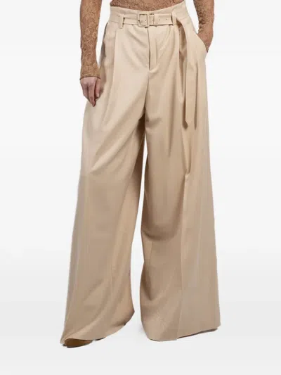 Zimmermann Belted Trousers In Brown