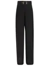 Zimmermann High Waist Silk Wide Leg Trousers In Blk Black