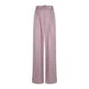 Zimmermann Belted Silk Trousers In Pink