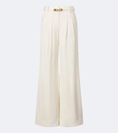 Zimmermann Belted Wide-leg Pants In Multi