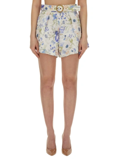 Zimmermann Bermuda With Floral Pattern In Multicolour