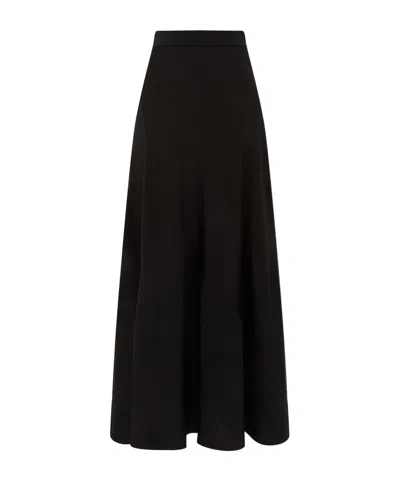 Zimmermann Bias-cut Midi Skirt In Black