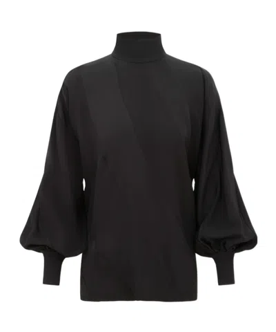 Zimmermann Bias-cut Shirt In Black