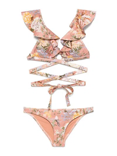 Zimmermann Floral-printed Bikini Set In Multi