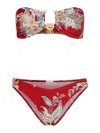 Zimmermann Red Polyamide Blend Bikini
