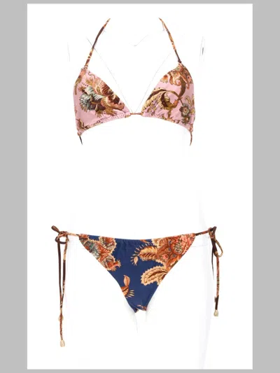 Zimmermann Bikini A Triangolo "aster" In Pink