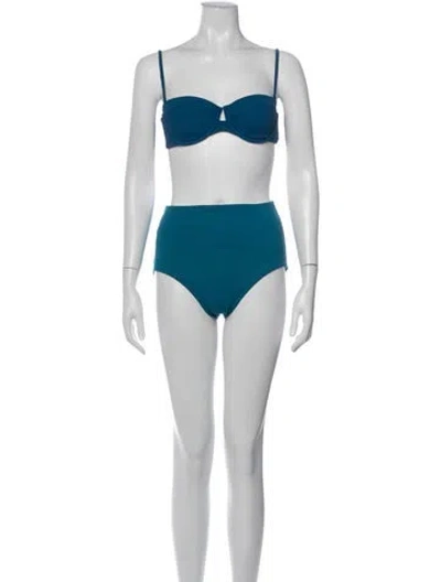 Pre-owned Zimmermann Bikini In Blue