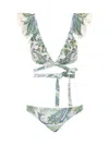 Zimmermann Bikini Set In Smooth Stretch Fabric In Multi