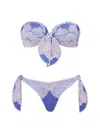 Zimmermann Bandeau Scarf-tie Maxine Bikini In Multicolour