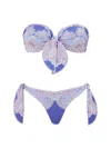 Zimmermann Bandeau Scarf-tie Maxine Bikini In Multicolour