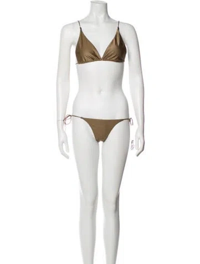 Pre-owned Zimmermann Bikini In Green