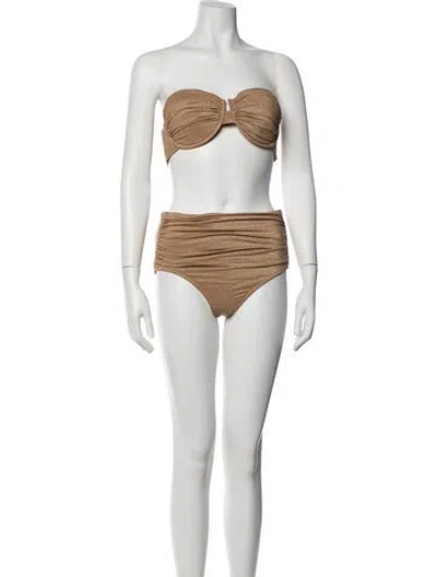 Pre-owned Zimmermann Bikini In Neutrals
