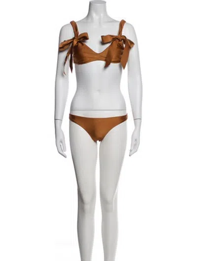 Pre-owned Zimmermann Bikini In Neutrals