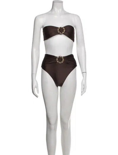 Pre-owned Zimmermann Bikini W/ Tags In Brown