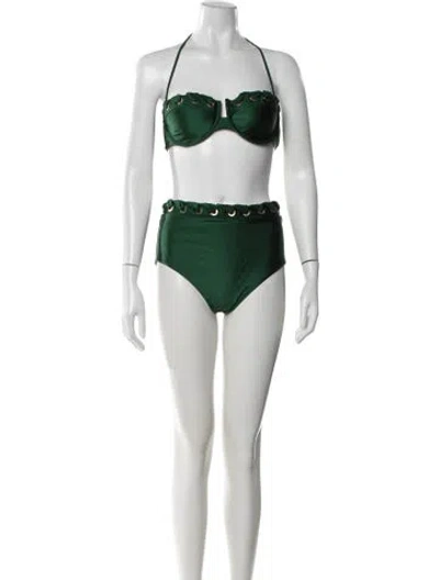 Pre-owned Zimmermann Bikini W/ Tags In Green