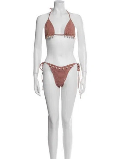 Pre-owned Zimmermann Bikini W/ Tags In Pink