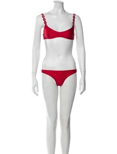 Pre-owned Zimmermann Bikini W/ Tags In Red