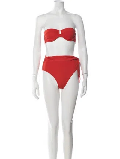Pre-owned Zimmermann Bikini W/ Tags In Red