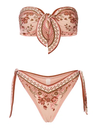 ZIMMERMANN BIKINI WITH ASTER SCARF DETAIL