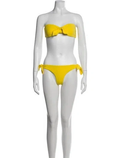 Pre-owned Zimmermann Bikini In Yellow