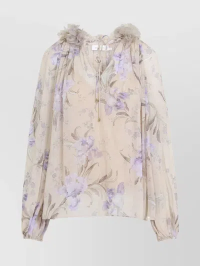 ZIMMERMANN BILLOW BLOUSE FLORAL PRINT
