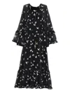 Zimmermann Bird-print Ruffled Dress In Black