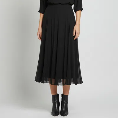 Pre-owned Zimmermann Black Chiffon Illustration Flare Culotte L