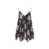 Zimmermann Black Floral Print Topwear In Black
