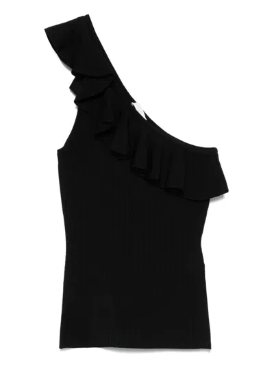 ZIMMERMANN ZIMMERMANN BLACK ONE-SHOULDER TOP