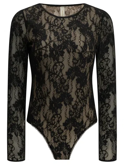 ZIMMERMANN ZIMMERMANN BLACK POLYAMIDE ELASTANE LACE BODYSUIT