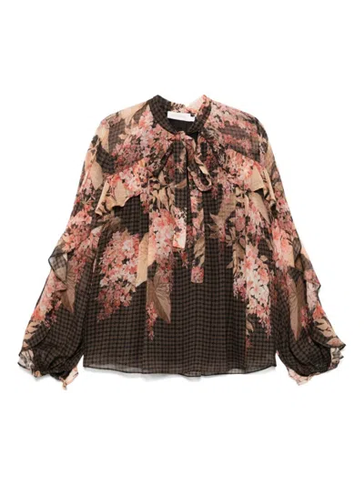 Zimmermann Black Printed Blouse