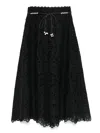 Zimmermann Flared Midi Skirt With Embroidered Openwork Design