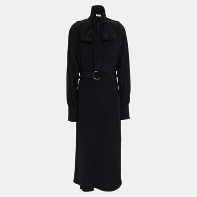 Pre-owned Zimmermann Black Silk Midi Dress M (2)