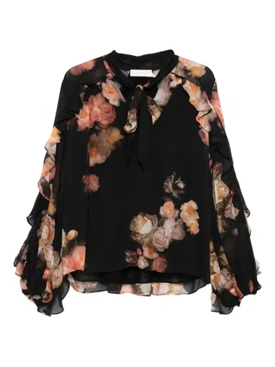 Zimmermann Black Silk Nylon Shirt