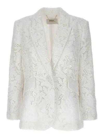【送料&関税込】Zimmermann Blazer In White Polyester Zimmermann Blazer In White Polyester | ModeSens