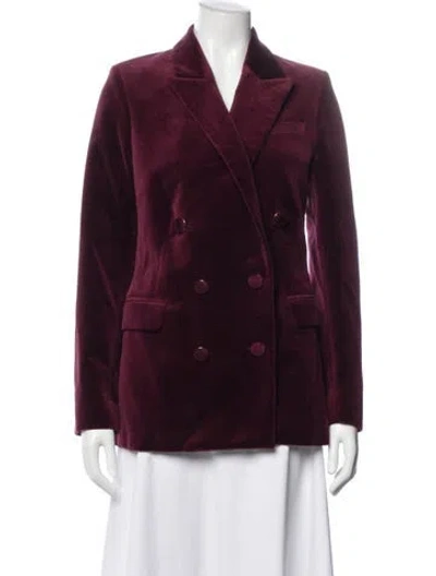 Pre-owned Zimmermann Blazer In Burgundy