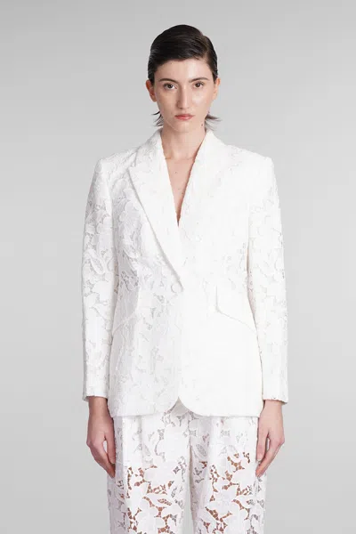 ZIMMERMANN BLAZER IN WHITE POLYESTER