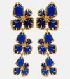 Zimmermann Bloom Large Embellished Drop Earrings In Blue