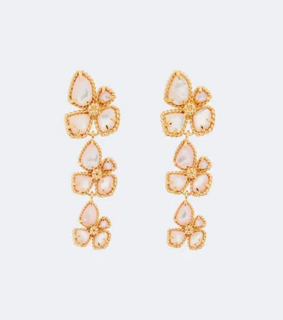 Zimmermann Bloom Mother-of-pearl Gold-plated Drop Earrings