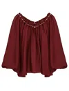 Zimmermann Blouse Aster With Ruffles And Beads In Multi
