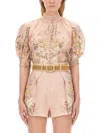 ZIMMERMANN BLOUSE WITH FLORAL PATTERN